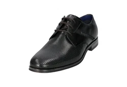 bugatti Schnürschuh Hellblau/Schwarz/Braun