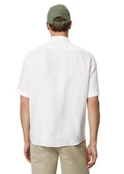 Marc O'Polo Leinenhemd mit Brusttasche Weiß/Creme