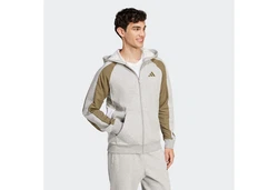 adidas Sportswear Kapuzensweatshirt M ESS CB FZ HD Hellgrau/Khaki/Grau/Beige