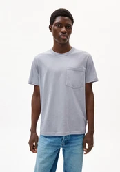 Armedangels T-Shirt MAARKOS POCKET Grau/Hellblau/Blau/Hellgrau