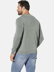 Jan Vanderstorm Strickpullover KEIMO Grün/Dunkelgrün