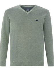 Jan Vanderstorm Strickpullover KEIMO Grün/Dunkelgrün