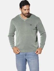 Jan Vanderstorm Strickpullover KEIMO Grün/Dunkelgrün