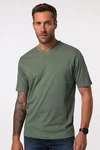 JP1880 T-Shirt Basic V-Ausschnitt Dunkelgrün/Grün