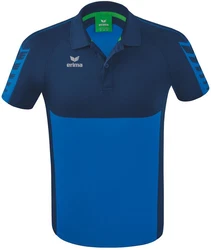 Erima Poloshirt Six Wings Blau/Hellblau/Dunkelblau