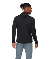 Mammut Fleecejacke Massone ML Hooded Jacket Schwarz/Dunkelrot