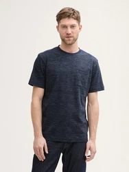 TOM TAILOR T-Shirt Dunkelblau/Lila/Hellblau/Grau
