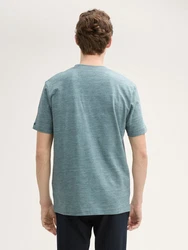 TOM TAILOR T-Shirt mit Logo Print Grün/Türkis/Blau/Grau