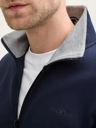 TOM TAILOR Sweatjacke Dunkelblau/Hellblau