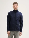 TOM TAILOR Sweatjacke Dunkelblau/Hellblau