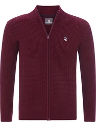 Jan Vanderstorm Strickjacke ONERVA Dunkelrot/Bordeaux