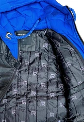 Redbridge Herren Bikerjacke mit Kapuze Schwarz/Blau