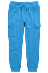 Men Plus Cargohose Cargo-Jogginghose Elastikbund Hellblau/Blau