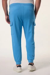 Men Plus Cargohose Cargo-Jogginghose Elastikbund Hellblau/Blau