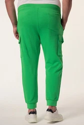 Men Plus Cargohose Cargo-Jogginghose Elastikbund Grün/Türkis/Neonfarben