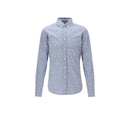 Langarmhemd uni regular fit (1-tlg)