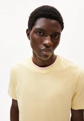 Armedangels T-Shirt JAAMES Gelb/Beige
