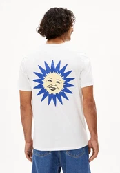 Armedangels Print-Shirt MAARKOS LIGHT SUN Weiß/Creme