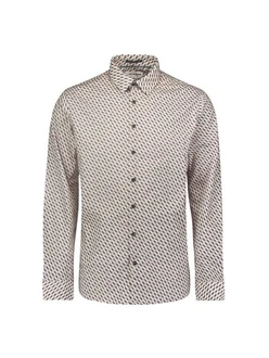 NO EXCESS Kurzarmhemd Beige/Khaki