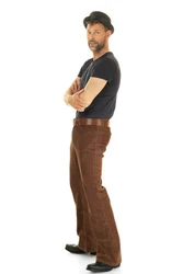 Comycom Cordhose Bootcut Herren braun