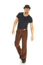 Comycom Cordhose Bootcut Herren braun