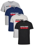 Jack & Jones T-Shirt INFINITY Multipack Schwarz/Hellblau/Dunkelblau/Silber/Blau/Mischfarben