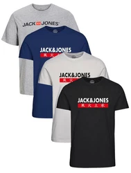 Jack & Jones T-Shirt INFINITY Multipack Schwarz/Hellblau/Dunkelblau/Silber/Blau/Mischfarben