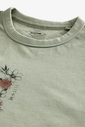 Next Print-Shirt T-Shirt (1-tlg) Dunkelgrün/Khaki/Hellgrün/Grün