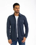 Denim Distriqt Langarmhemd Lässiges Herren Überhemd mit hohem Stretchanteil Indigo