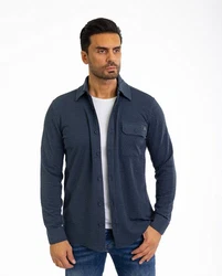 Denim Distriqt Langarmhemd Lässiges Herren Überhemd mit hohem Stretchanteil Indigo