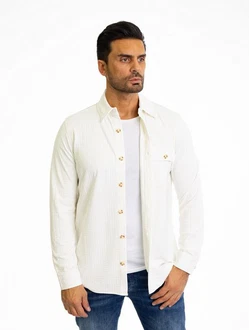Denim Distriqt Langarmhemd Lässiges Herren Überhemd mit hohem Stretchanteil Denim Distriqt Langarmhemd Lässiges Herren Überhemd mit hohem Stretchanteil