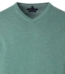 CASAMODA Strickpullover V-Neck NOS Grün/Türkis/Hellblau
