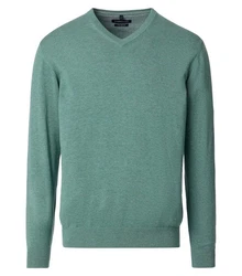 CASAMODA Strickpullover V-Neck NOS Grün/Türkis/Hellblau