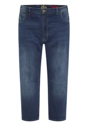 Oklahoma Jeans Straight-Jeans Dunkelblau/Blau/Hellblau