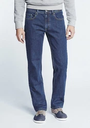 Oklahoma Jeans Straight-Jeans Dunkelblau/Blau/Hellblau