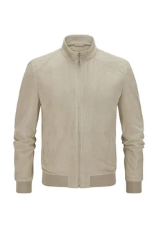Milestone Lederjacke MSToledo Khaki/Beige/Braun