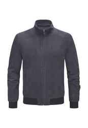 Milestone Lederjacke MSToledo Dunkelblau/Dunkelgrau/Grau