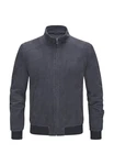 Milestone Lederjacke MSToledo Dunkelblau/Dunkelgrau/Grau