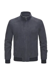 Milestone Lederjacke MSToledo Dunkelblau/Dunkelgrau/Grau