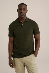 WE Fashion Poloshirt Khaki/Dunkelgrün/Beige/Grün/Dunkelbraun