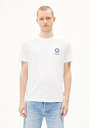 Armedangels Print-Shirt JAAMES COLORED Weiß/Creme