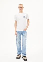 Armedangels Print-Shirt JAAMES COLORED Weiß/Creme