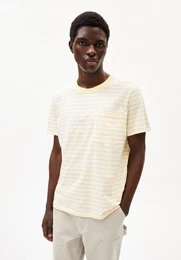 T-Shirt MAARKOS POCKET STRIPES Herren (1-tlg) T-Shirt aus Bio-Baumwolle