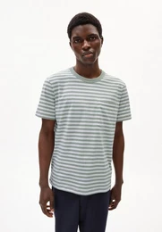 T-Shirt MAARKOS POCKET STRIPES Herren (1-tlg) T-Shirt aus Bio-Baumwolle