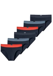Schiesser Slip 6er Pack 95/5 Rio Slip Ohne Eingriff Dunkelblau