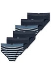 Schiesser Slip 6er Pack 95/5 Rio Slip Ohne Eingriff Dunkelblau/Blau