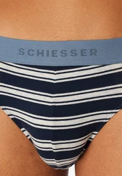 Schiesser Slip 6er Pack 95/5 Rio Slip Ohne Eingriff Dunkelblau/Blau