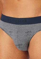 Schiesser Slip 6er Pack 95/5 Rio Slip Ohne Eingriff Dunkelblau/Blau