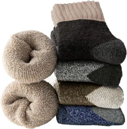 Thermosocken Warme Winter Thermosocken, Damen Herren, Socken mit Frottee, A0514 (5-Paar) warm kuschelig, ideal fr den Winter