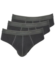 Schller Slip 3er Pack Herren Grau/Dunkelgrau
